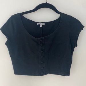 Black Charlotte Russe Crop Top